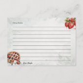 Aardbei Sweet Treat Basic Recept Kaart (Achterkant)