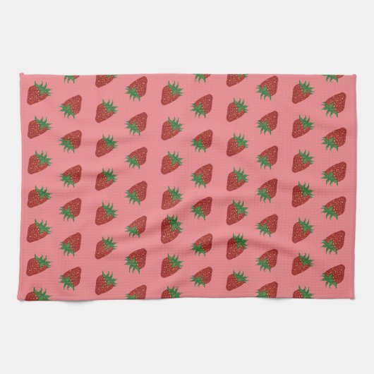 Aardbei Sweet Valentijn Fruit Pattern Theedoek (Horizontaal)