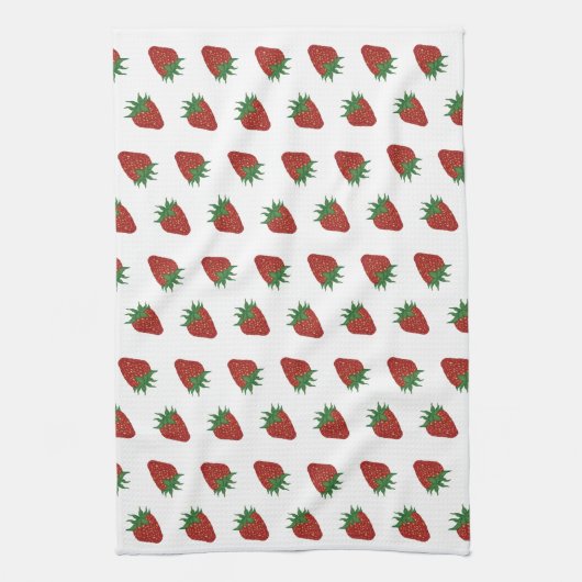 Aardbei Sweet Valentijn Fruit Pattern Theedoek (Verticaal)