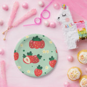 Aardbei Sweet verjaardagsfeestje Papieren Bordje (Feest)