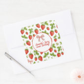 Aardbei Sweet verjaardagsfeestje - Square Sticker (Envelop)