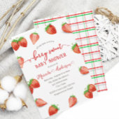 Aardbei Sweet Waterverf Baby shower Kaart