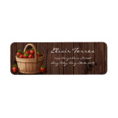 Aardbei Sweet Wood Basket Baby shower Etiket (Voorkant)