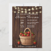 Aardbei Sweet Wood Basket Baby shower Kaart (Voorkant)