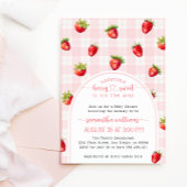 Aardbei Sweet Zomer Rustieke Baby Meisje Douche Kaart