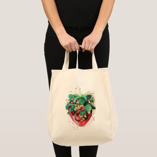 Aardbei-Tas Tote Bag (Voorkant (product))