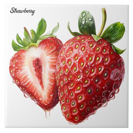 Aardbei Tegeltje (Voorkant)