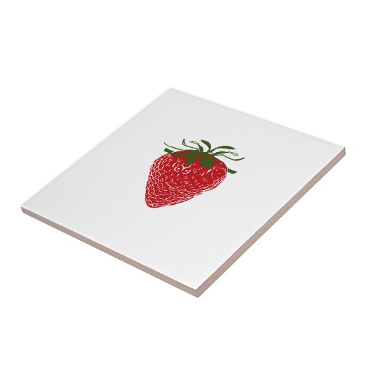 Aardbei: Tegeltje (Zijkant)