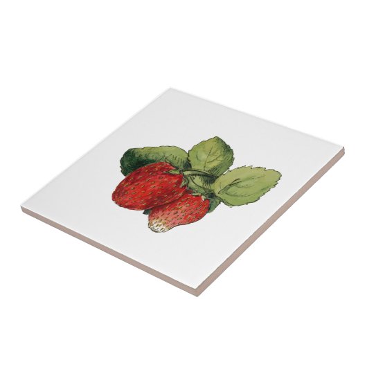 Aardbei Tegeltje (Zijkant)