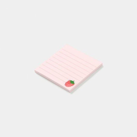 Aardbei Tekening 3 x 3 Custom Post-it® Notes (Schuin)