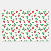 Aardbei thema 3 stuk inpakpapier vel (Voorkant 2)