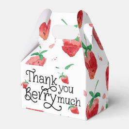 Aardbei thema, eerste verjaardag, kinderen verjaar bedankdoosjes