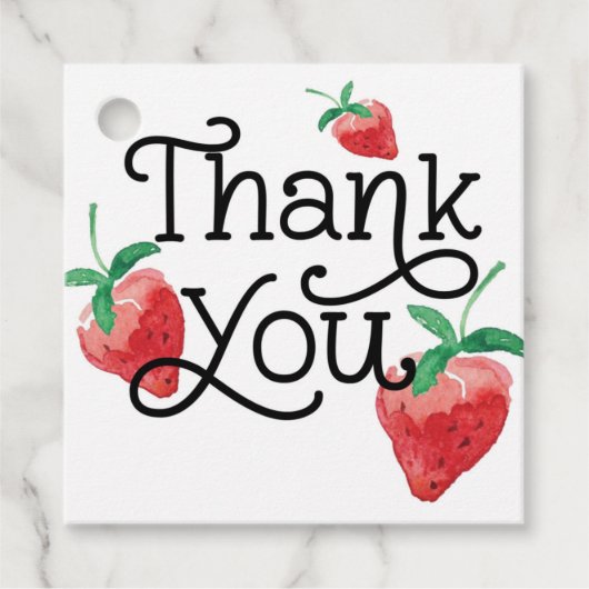 Aardbei thema, eerste verjaardag, kinderen verjaar bedankjes labels (Voorkant)