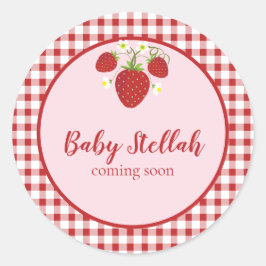 Aardbei Thema Favor Sticker