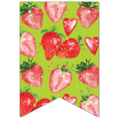 Aardbei thema Gelukkige Verjaardag Vlaggetjes (Eerste vlag)