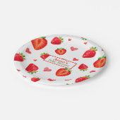 Aardbei Thema Pattern Spring Fruit Baby shower Papieren Bordje (Gekanteld)