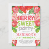Aardbei thema verjaardag Schattige Kaart (Voorkant)