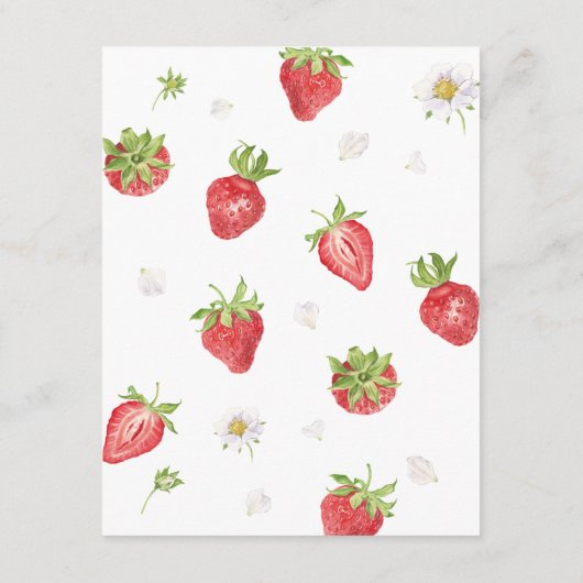 Aardbei Thema Verjaardag Tijdcapsule Notitie (Achterkant)