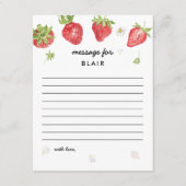 Aardbei Thema Verjaardag Tijdcapsule Notitie (Voorkant)