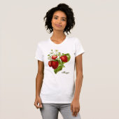 Aardbei Thema Vrouwen Gepersonaliseerde Tshirt (Voorkant volledig)