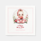 Aardbei Theme Berry Sweet Baby shower Servet (Voorkant)