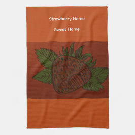 Aardbei Thuis Zoete Thuis Keukenhanddoek
