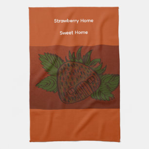 Aardbei Thuis Zoete Thuis Keukenhanddoek