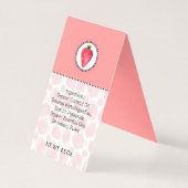 Aardbei Thuisgemaakte Bad & Lichaam Label | Tag Kaart (Achterkant)