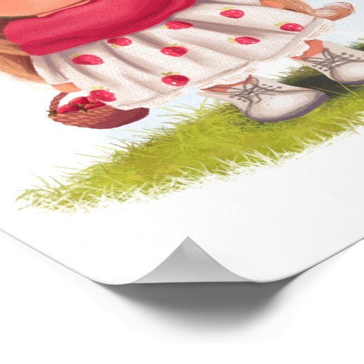 Aardbei Tilda-pop Poster (Hoek)