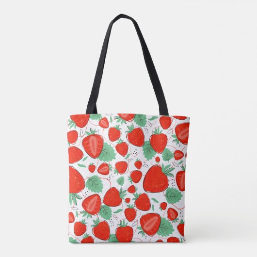 Aardbei Tote Bag (Achterkant)
