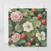 Aardbei Tuin Feest Bruids Douche Uitnodiging (Achterkant)