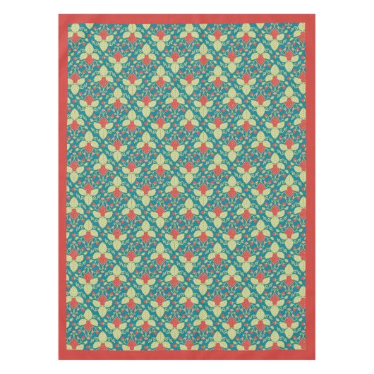 Aardbei Tuin Fruit & Bloesems Tafelkleed (Voorkant)