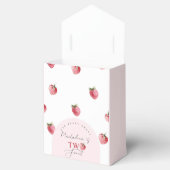 Aardbei Twee lief 2e verjaardagsfeestje Favor Box Bedankdoosjes (Geopend)