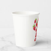 Aardbei twee lieve 2e verjaardag papieren bekers (Rechts)