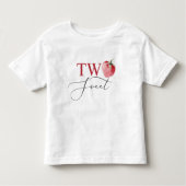 Aardbei twee lieve verjaardag kinder shirts (Voorkant)