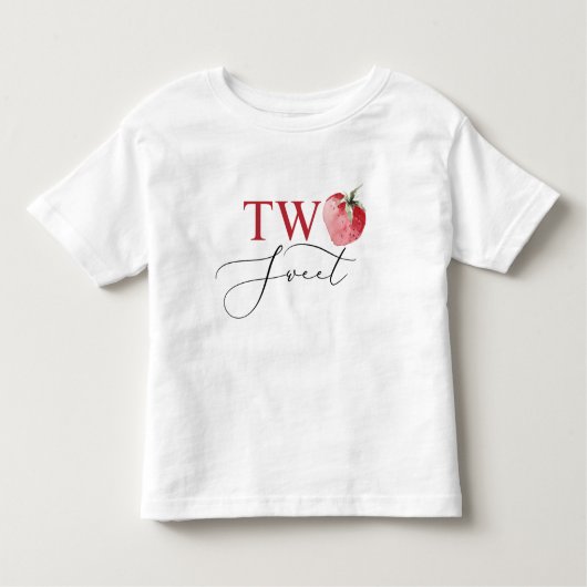 Aardbei twee lieve verjaardag kinder shirts (Voorkant)