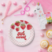 Aardbei Twee lieve verjaardagspapier Borden Papieren Bordje (Feest)