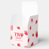 Aardbei Twee Zoet Roze Rood 2e Verjaardagsfeest Bedankdoosjes (Geopend)