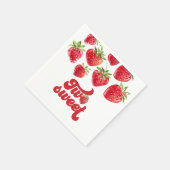 Aardbei Twee zoete 2e verjaardag Servet (Hoek)