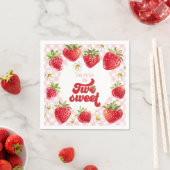Aardbei Twee zoete 2e verjaardag Servet (Insitu)