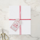 Aardbei Twee Zoete Meisje 2e Verjaardag Cadeaulabel (Met Touw)