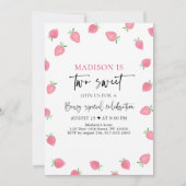 Aardbei Twee Zoete Verjaardag Kaart (Voorkant)