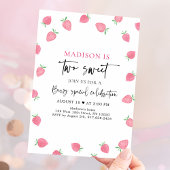 Aardbei Twee Zoete Verjaardag Kaart