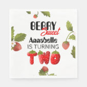 Aardbei Tweede Verjaardag Servet (Voorkant)