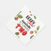 Aardbei Tweede Verjaardag Servet (Hoek)