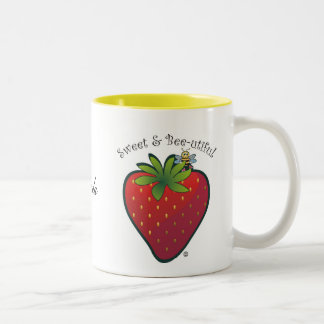 Aardbei. Tweekleurige Koffiemok