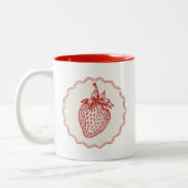 Aardbei Tweekleurige Koffiemok (Links)