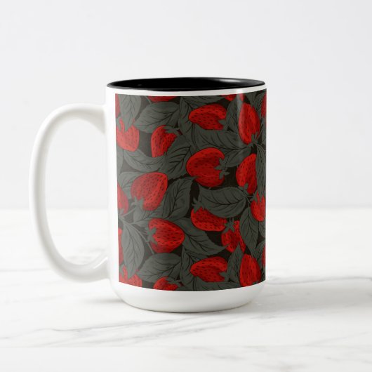 Aardbei  tweekleurige koffiemok (Links)