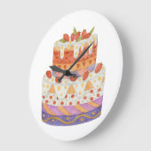 Aardbei tweelagige cake grote klok (Hoek)