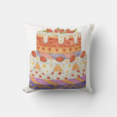 Aardbei tweelagige cake kussen (Voorkant)